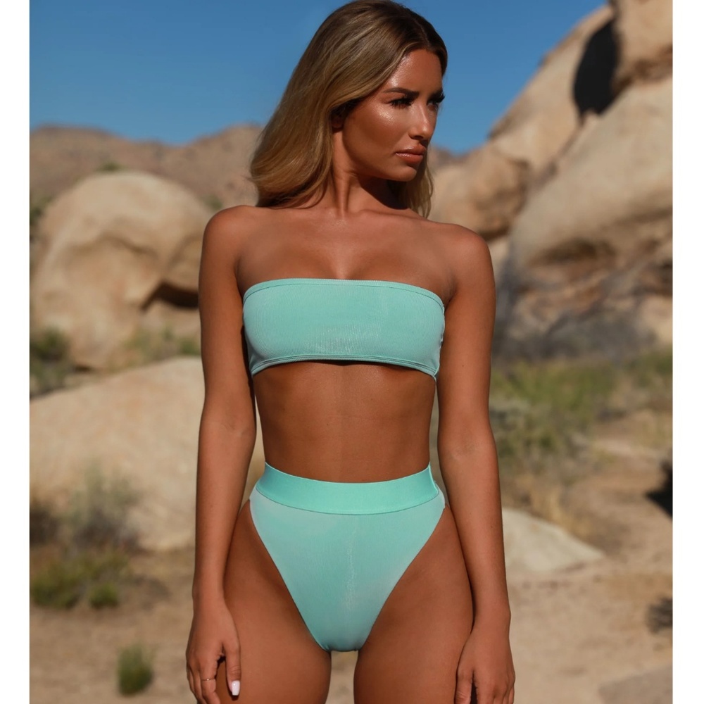 Oh Polly Welcome To Miami Ribbed Bikini
